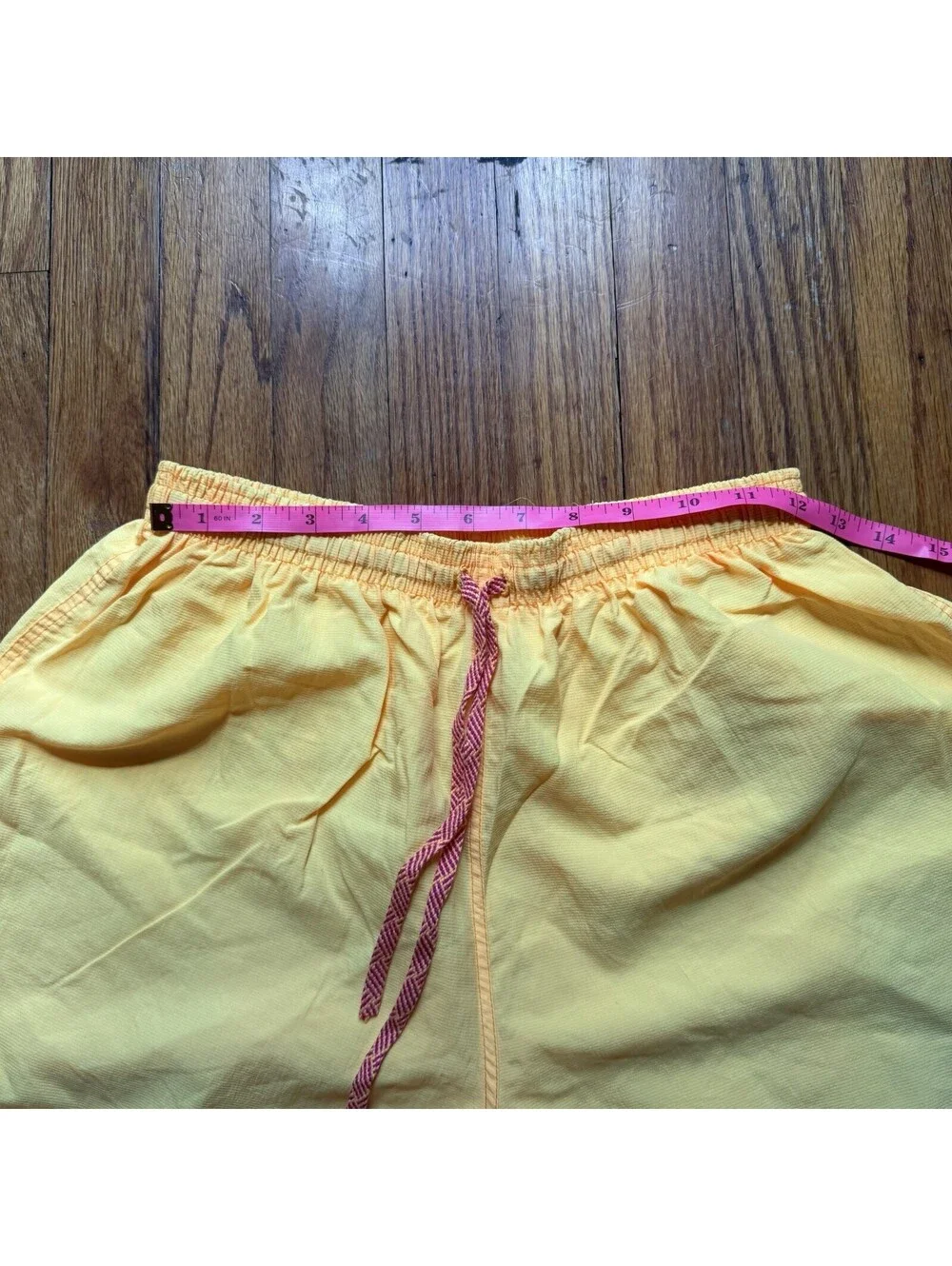 Vintage umbro mens Medium nylon beach shorts yellow Hoochie Daddy Core 70s